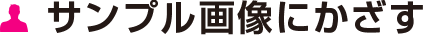 サンプル画像にかざす